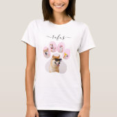 Gepersonaliseerde Paw Print Collage T-shirt (Voorkant)