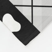 Gepersonaliseerde Paw Print en Bone Dog Dekens (Hoek)