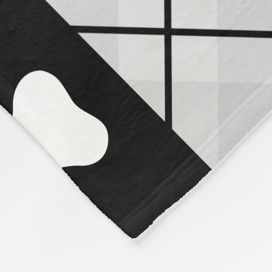 Gepersonaliseerde Paw Print en Bone Dog Dekens (Hoek)