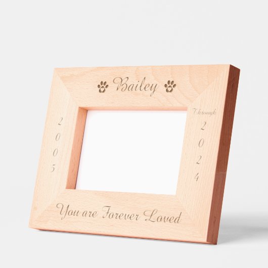 Gepersonaliseerde Paw Print Huisdier Memorial Wood Gegraveerde Lijstjes (Links)