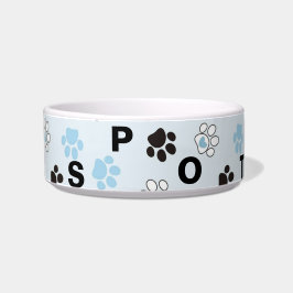 Gepersonaliseerde Paw Print Medium Dog Bowl Voerbakje