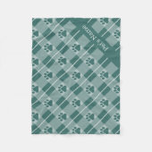 Gepersonaliseerde Paw Print Patroon Hondendekens Fleece Deken (Voorkant)