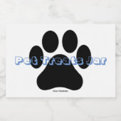 Gepersonaliseerde Paw Print Pet Treats Voedsel Lab Voedselcontainer Etiket (Enkel label)