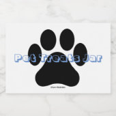 Gepersonaliseerde Paw Print Pet Treats Voedsel Lab Voedselcontainer Etiket (Enkel label)
