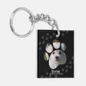 Gepersonaliseerde Paw Print Photo Dog Sleutelhanger (Voorkant Links)