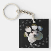 Gepersonaliseerde Paw Print Photo Dog Sleutelhanger (Voorkant)