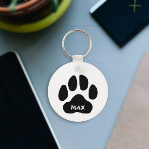Gepersonaliseerde Paw Print Sleutelhanger - Cadeau