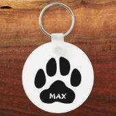 Gepersonaliseerde Paw Print Sleutelhanger - Cadeau (Voorkant)