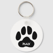 Gepersonaliseerde Paw Print Sleutelhanger - Cadeau (Achterkant)