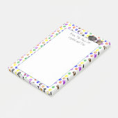 Gepersonaliseerde Paw Prints met Hond en Kat 4 X 6 Post-it® Notes (Schuin)