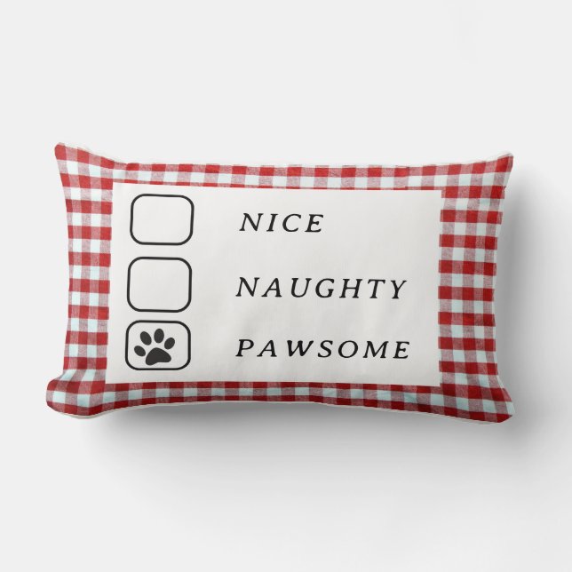 Gepersonaliseerde PAWSOME DOG PAW DOG Kussen (Voorkant)