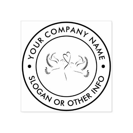 Gepersonaliseerde Peace Dove Ronde retour adres Rubberstempel (Afrduk)