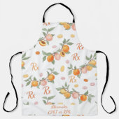 Gepersonaliseerde Peach & Apricot Apotheek Schort (Voorkant)