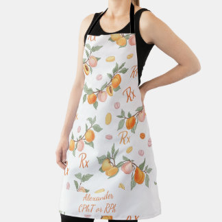 Gepersonaliseerde Peach & Apricot Apotheek Schort
