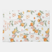 Gepersonaliseerde Peach & Apricot Apotheek Theedoek (Horizontaal)
