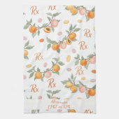 Gepersonaliseerde Peach & Apricot Apotheek Theedoek (Verticaal)