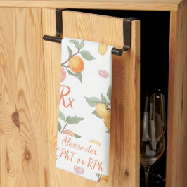 Gepersonaliseerde Peach & Apricot Apotheek Theedoek