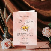 Gepersonaliseerde Peach Darling Dochter Afstuderen Kaart