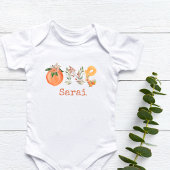 Gepersonaliseerde Peach Eerste Verjaardag Baby Bod Romper