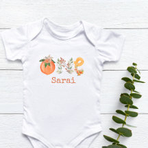 Gepersonaliseerde Peach Eerste Verjaardag Baby Bod