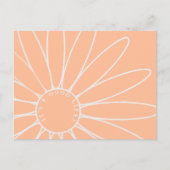 Gepersonaliseerde Peach Fuzz Daisy Flower Briefkaa Briefkaart (Voorkant)