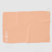 Gepersonaliseerde Peach Fuzz golfhanddoek (Horizontaal)
