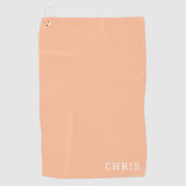 Gepersonaliseerde Peach Fuzz golfhanddoek (Voorkant)