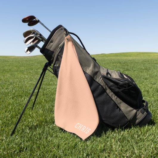 Gepersonaliseerde Peach Fuzz golfhanddoek (Groen)