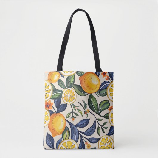 Gepersonaliseerde Peach & Leaf Lijst Canvas tas (Voorkant)