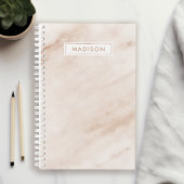 Gepersonaliseerde Peach Marble Planner