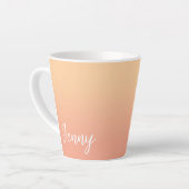 Gepersonaliseerde Peach Ombre Latte Mok (Linkerhoek)