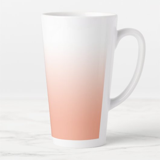 Gepersonaliseerde Peach Ombre Latte Mok (Rechts)