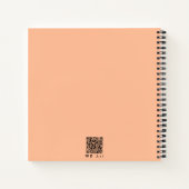 Gepersonaliseerde Peach Oranje "Hart tot Hart" Jou Notitieboek (Achterkant)