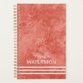 Gepersonaliseerde Peachy Geagatizeerde Marbling Pl Planner (Voorkant)