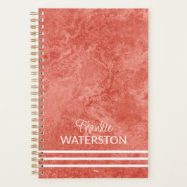 Gepersonaliseerde Peachy Geagatizeerde Marbling Pl Planner