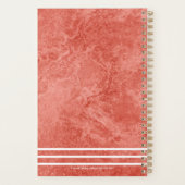 Gepersonaliseerde Peachy Geagatizeerde Marbling Pl Planner (Achterkant)