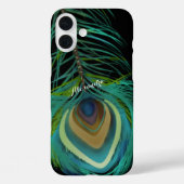 Gepersonaliseerde Peacock Feathers iPhone case (Achterkant)
