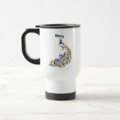 gepersonaliseerde Peacock Reisbeker (Links)