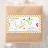 Gepersonaliseerde Pear Sand Swirl Bookplate Etiket (Insitu)