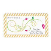 Gepersonaliseerde Pear Sand Swirl Bookplate Etiket (Voorkant)