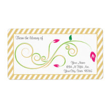 Gepersonaliseerde Pear Sand Swirl Bookplate
