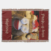 Gepersonaliseerde Peek-a-boo sokaap Deken (Voorkant)