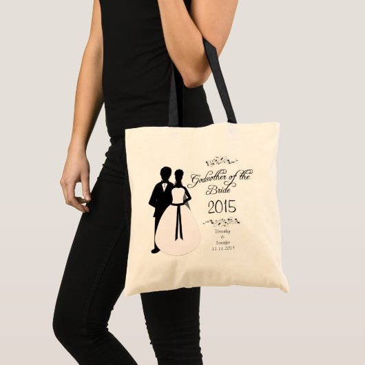 Gepersonaliseerde peetmoeder van de bruidbruiloft tote bag (Voorkant (product))