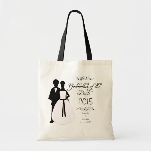 Gepersonaliseerde peetmoeder van de bruidbruiloft tote bag (Voorkant)