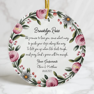 Gepersonaliseerde peetouders beloven doop Ornament