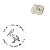Gepersonaliseerde Pelican Book Stamp Custom Ex Lib Rubberstempel (Gestempeld)