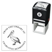 Gepersonaliseerde Pelican Book Stamp Custom Ex Lib Zelfinktende Stempel (In situ)