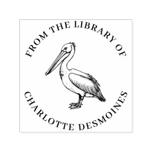 Gepersonaliseerde Pelican Book Stamp Custom Ex Lib Zelfinktende Stempel