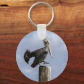 Gepersonaliseerde Pelikaan landing op post Sleutelhanger (Voorkant)