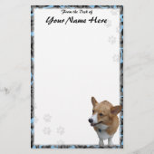 Gepersonaliseerde Pembroke Welsh Corgi Stationery  Briefpapier (Voorkant)